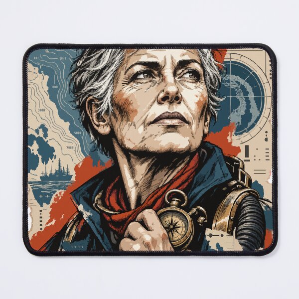 Item preview, Portrait of Explorer with Compass and Map designed and sold by Honu2025.