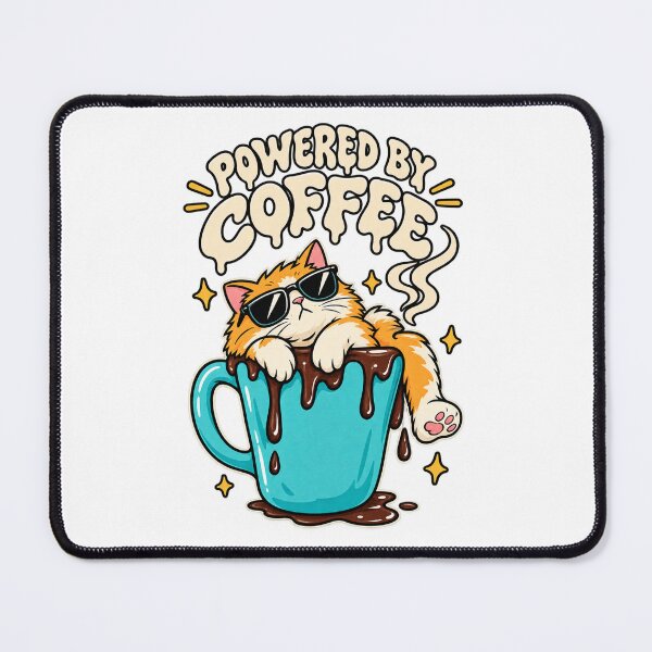 Item preview, Coffee Powered Cat designed and sold by Regal-Elegances.