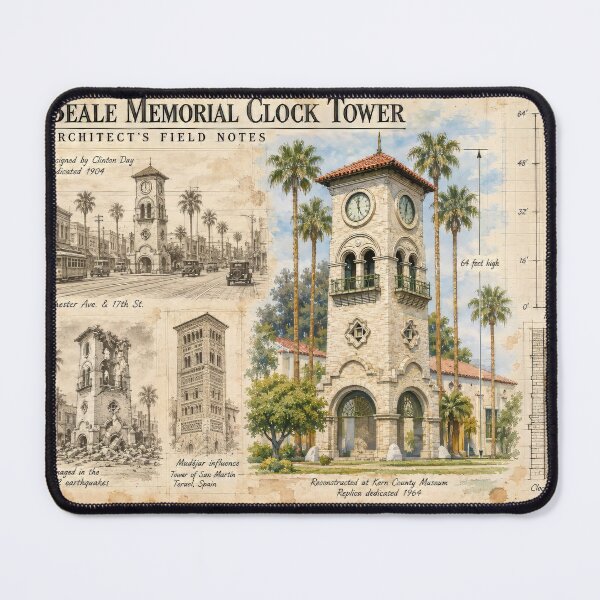 Item preview, Beale Memorial Clock Tower – Architect’s Field Notes designed and sold by Russell Thorne.