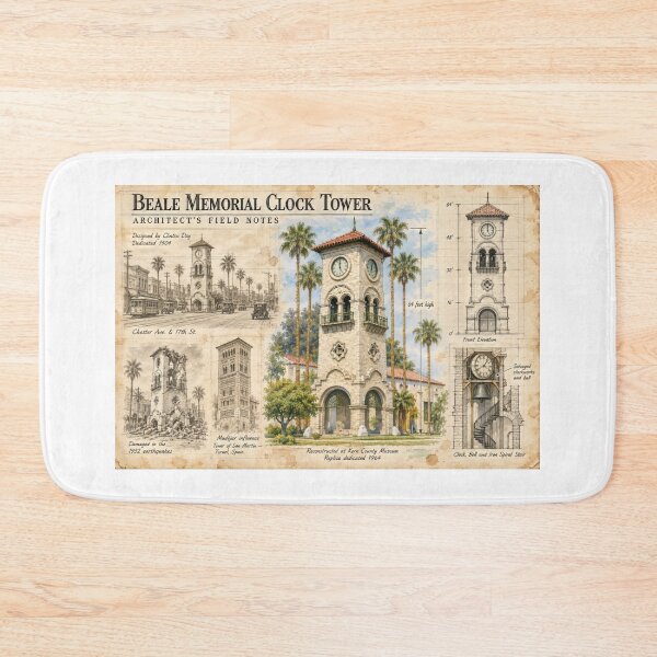 Item preview, Beale Memorial Clock Tower – Architect’s Field Notes designed and sold by Russell Thorne.