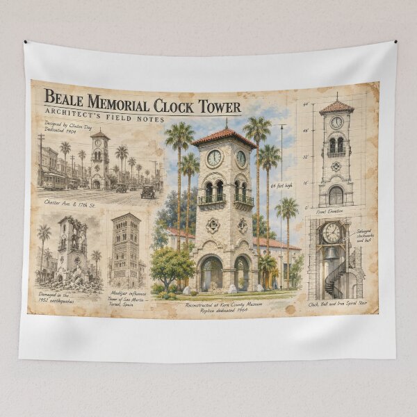 Item preview, Beale Memorial Clock Tower – Architect’s Field Notes designed and sold by Russell Thorne.