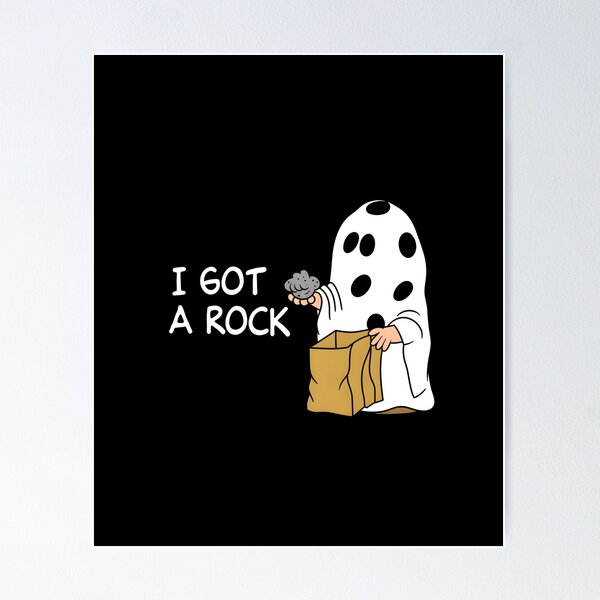 Item preview,  i got a rock - peanuts halloween designed and sold by waderpaker.