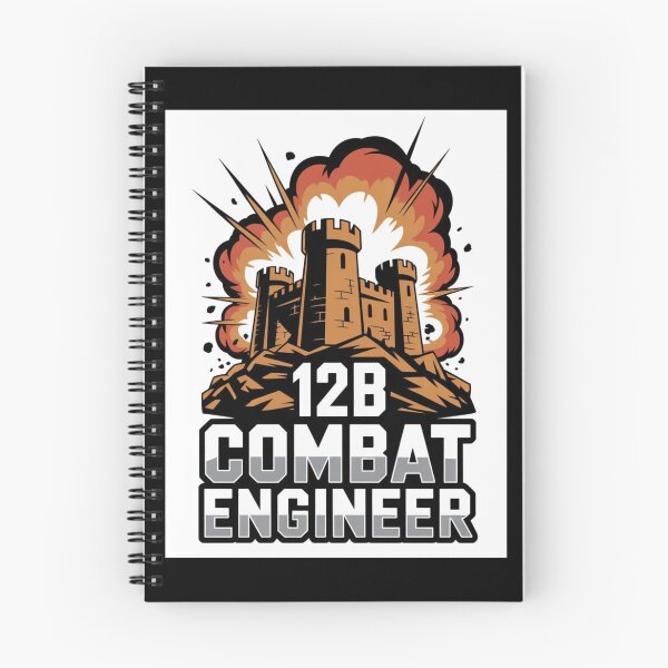 Item preview, 12B Combat Engineer — Exploding Castle Emblem on Rocky Base U.S. Army MOS Military Engineering Graphic designed and sold by GFamilyC.
