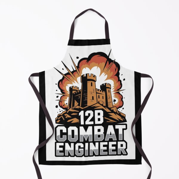 Item preview, 12B Combat Engineer — Exploding Castle Emblem on Rocky Base U.S. Army MOS Military Engineering Graphic designed and sold by GFamilyC.