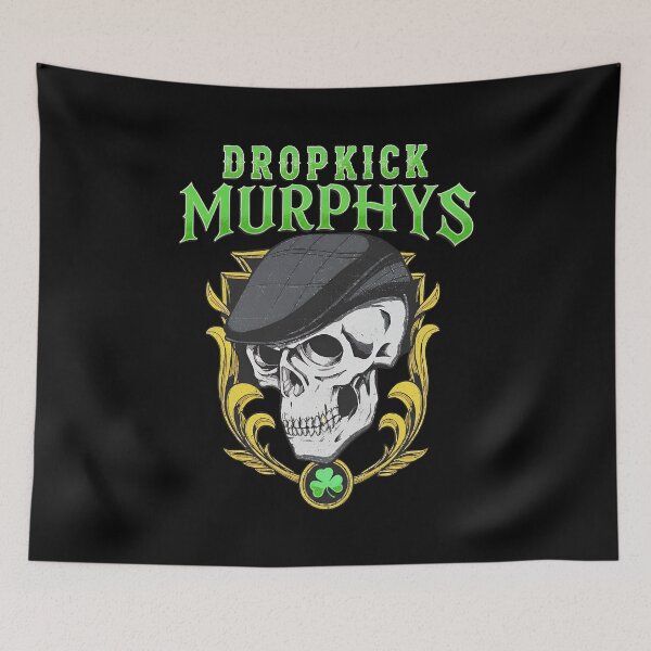 Aperçu de l'œuvre Dropkicks Murphyss Skull Flat Cap Shamrock créée et vendue par TinaFangcao.