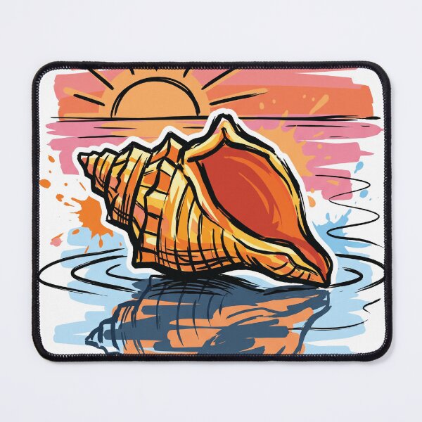 Item preview, Seashell Sunset Beach Reflection Art Print designed and sold by Merch by Das Design Studio.