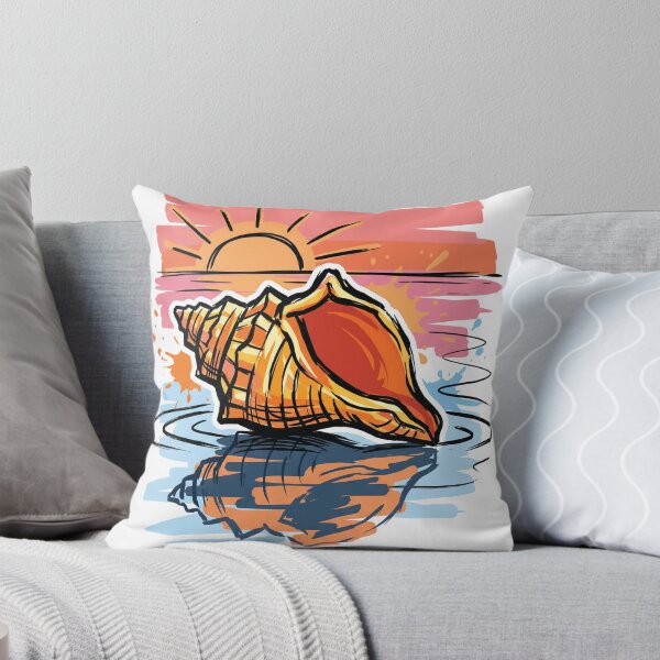 Item preview, Seashell Sunset Beach Reflection Art Print designed and sold by Merch by Das Design Studio.