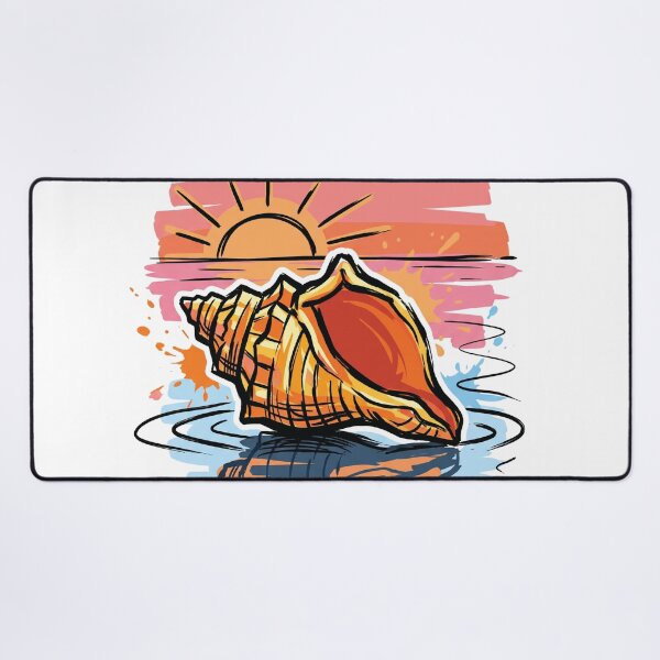 Item preview, Seashell Sunset Beach Reflection Art Print designed and sold by Merch by Das Design Studio.