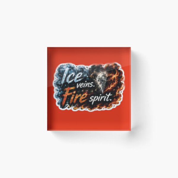 Item preview, Ice Veins Fire Spirit Elemental Dual Aesthetic Sticker designed and sold by Scro-Ciob-Shop.
