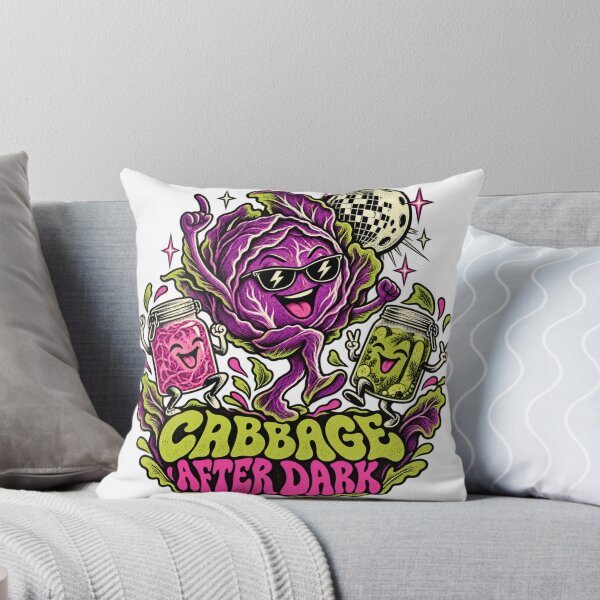 Item preview, Cabbage After Dark Funny Retro Disco Shirt designed and sold by ODDLUME CLUB.