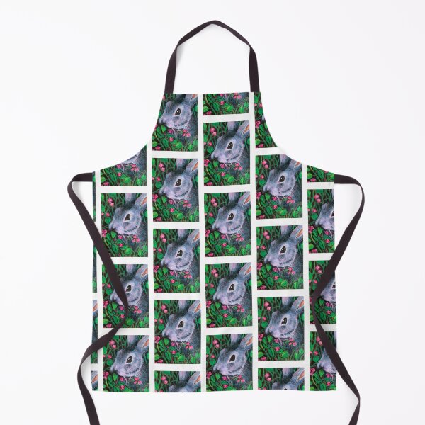 Item preview, Cute BUNNY Eating Pink Flowers, Animal Art designed and sold by JoyfulWhimsy.