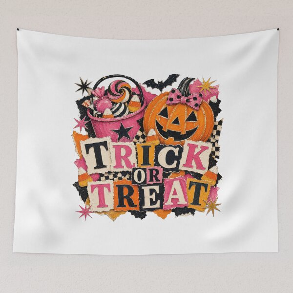 Item preview, Trick or Treat Patchwork Halloween Celebration designed and sold by CleanDecor.