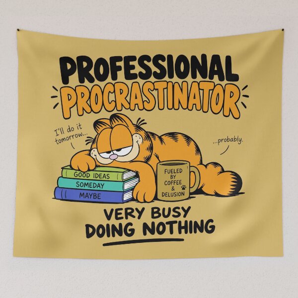 Item preview, Garfield Procrastination  designed and sold by MegDexShop.