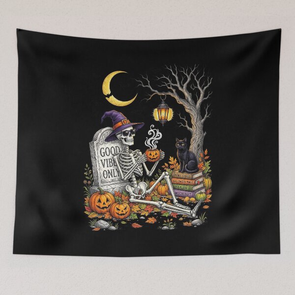 Item preview, Halloween Skeleton Vibes designed and sold by TeeARTHY.