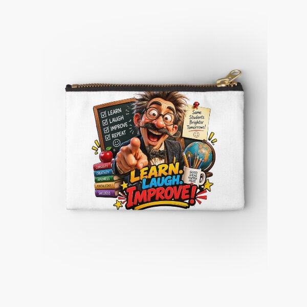 Item preview, Mr. Wiseguy Learn Laugh Improve Funny Teacher Sticker designed and sold by M. Mamdouh Artworks.