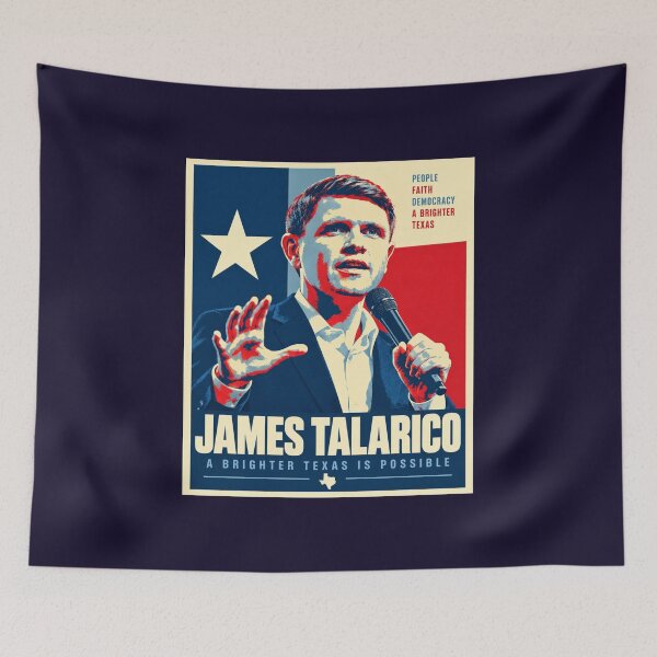 Item preview, James Talarico Texas Pop Art Portrait designed and sold by Swanny's Custom T-shirt and Gift Designs.