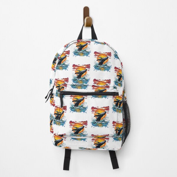 Item preview, Humpback Whale Breach Sunset Silhouette Art designed and sold by Merch by Das Design Studio.