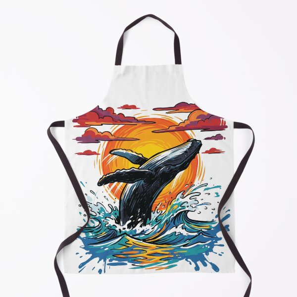 Item preview, Humpback Whale Breach Sunset Silhouette Art designed and sold by Merch by Das Design Studio.
