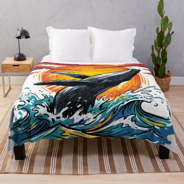 Item preview, Humpback Whale Breach Sunset Silhouette Art designed and sold by Merch by Das Design Studio.