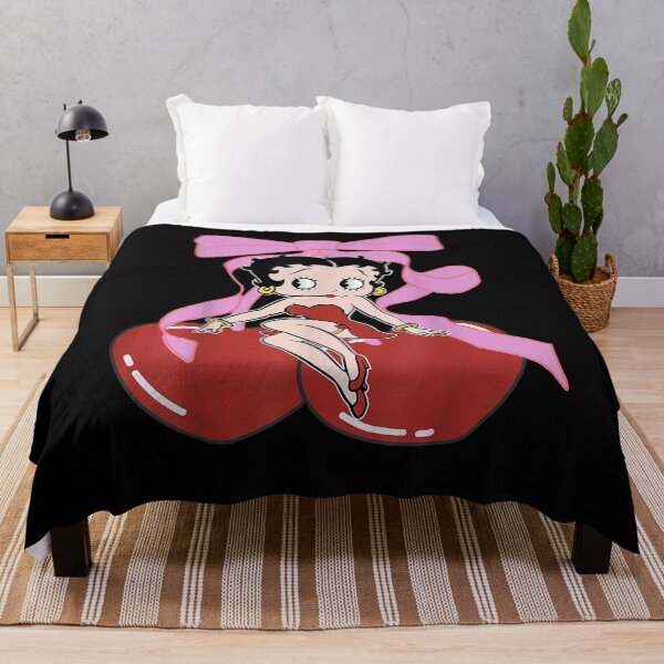 Item preview, Vintage Cartoon Girl Sitting with Cherry Bow Graphic men women designed and sold by LisaMetz21.
