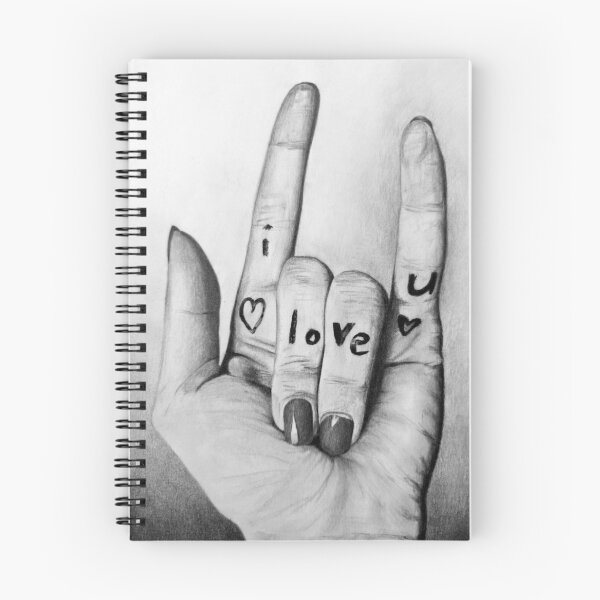 Item preview, I Love You Hand Sign - Graphite Sketch designed and sold by BoyanVBart.