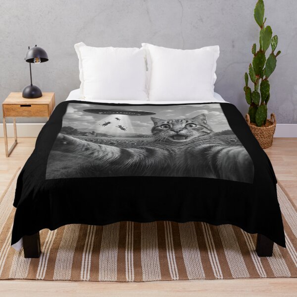 Item preview, Alien Cat Selfie UFO Gifts Men Teen Boys Graphic Funny Cat men women designed and sold by LisaMetz21.