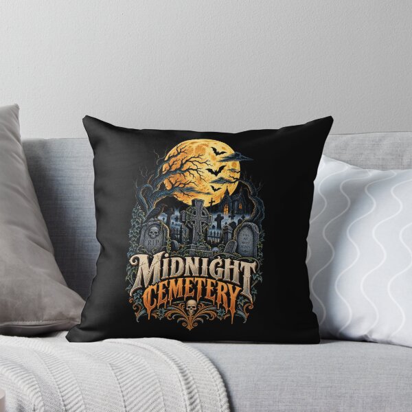 Item preview, Midnight Cemetery – Retro Vintage Gothic Halloween Graveyard Full Moon Design designed and sold by RockitBaby.