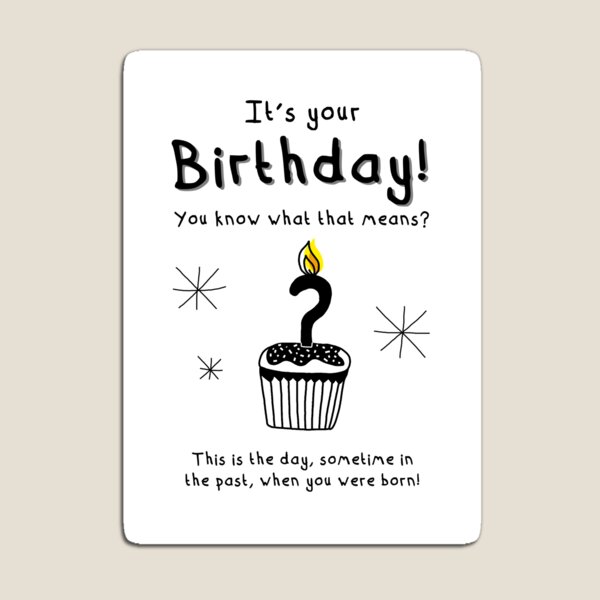 Item preview, Funny Birthday Card - Matter of Fact designed and sold by Dyche Studio.