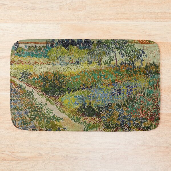 Item preview, Flower Garden Wall Art, Flowering Garden with Path by Vincent van Gogh, Vintage Impressionist Landscape Print designed and sold by RickE.