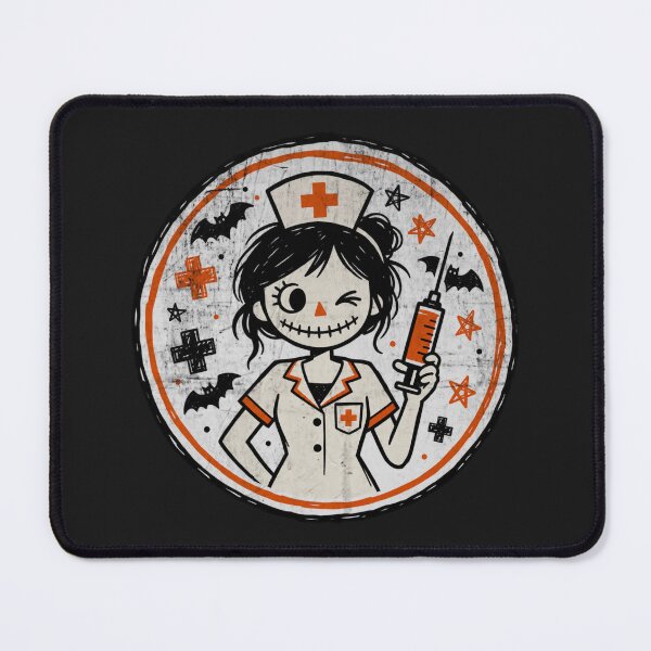 Item preview, Spooky Nurse With Syringe Halloween Humor designed and sold by Studio Bootleg.