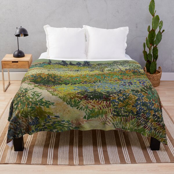 Item preview, Flower Garden Wall Art, Flowering Garden with Path by Vincent van Gogh, Vintage Impressionist Landscape Print designed and sold by RickE.
