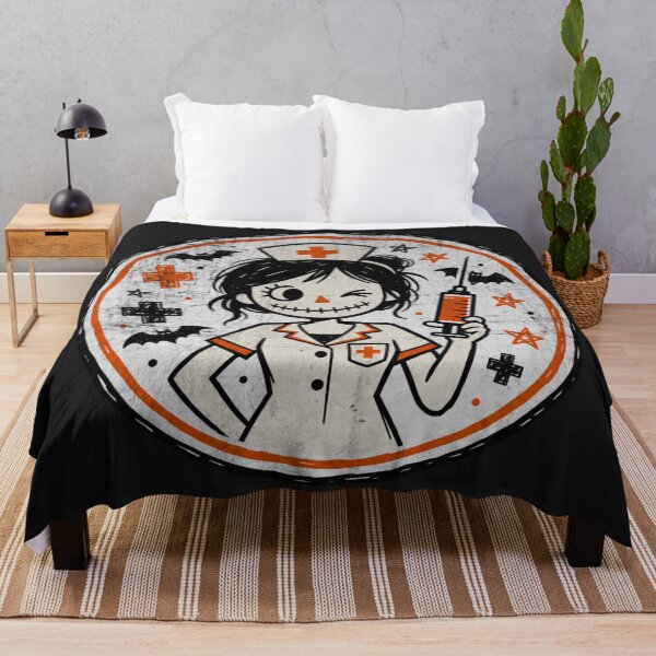 Item preview, Spooky Nurse With Syringe Halloween Humor designed and sold by Studio Bootleg.
