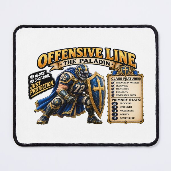 Item preview, Offensive Line — The Paladin designed and sold by Fantasy Football Company.