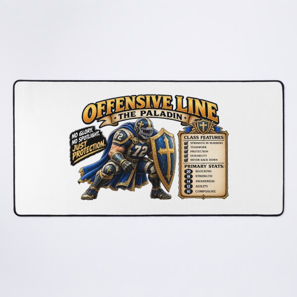 Item preview, Offensive Line — The Paladin designed and sold by Fantasy Football Company.