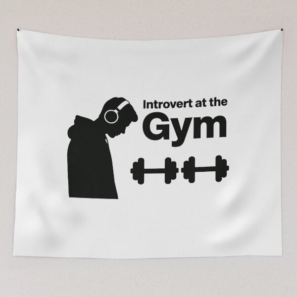 Item preview, Introvert at the Gym - Funny Introvert Gym Sticker - Gym Humor - Shy Fitness designed and sold by Htkester1.