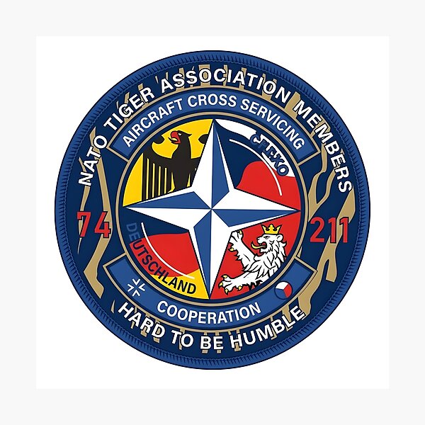 Item preview, NATO Tiger Association Cross Servicing Tactical Patch Emblem designed and sold by CharlieDesings.