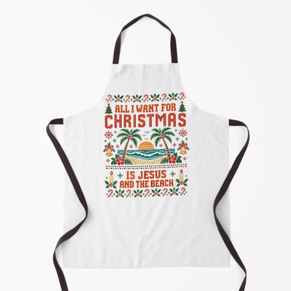 Item preview, All I Want for Christmas is Jesus and the Beach Ugly Christmas, Jesus and the Beach Tropical Christmas designed and sold by CatiaStudioArt.