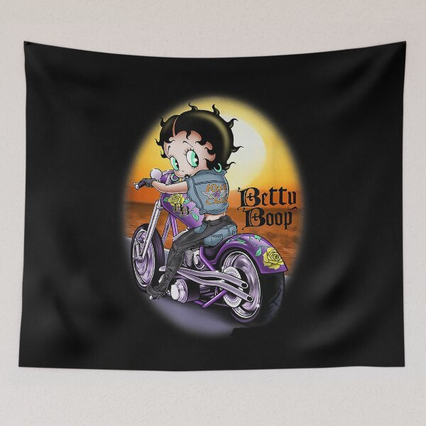 Item preview, Wild Biker Retro Cartoon Lady Sitting with Cherry Pattern designed and sold by LisaMetz21.