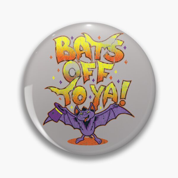Item preview, Bats Off To Ya Retro Bat Halloween Pun Shirt-45 designed and sold by ArminHamer2.