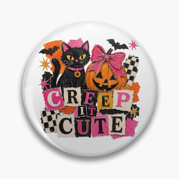 Item preview, Creep It Cute Patchwork Halloween Charm Cat designed and sold by CleanDecor.