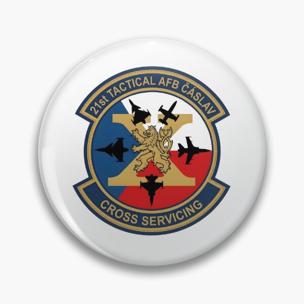 Item preview, Czech Air Force 211st Tactical Air Base Čáslav Cross Servicing Patch Emblem designed and sold by CharlieDesings.
