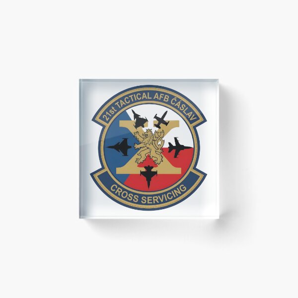 Item preview, Czech Air Force 211st Tactical Air Base Čáslav Cross Servicing Patch Emblem designed and sold by CharlieDesings.