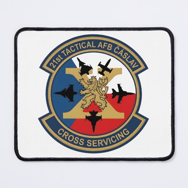 Item preview, Czech Air Force 211st Tactical Air Base Čáslav Cross Servicing Patch Emblem designed and sold by CharlieDesings.