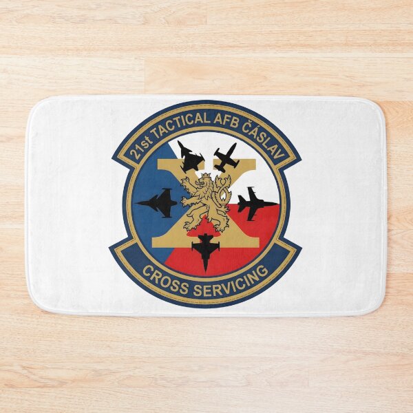 Item preview, Czech Air Force 211st Tactical Air Base Čáslav Cross Servicing Patch Emblem designed and sold by CharlieDesings.