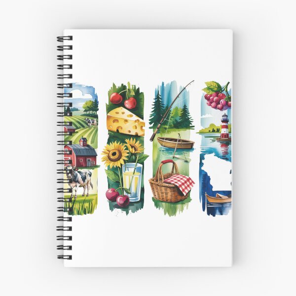 Item preview, Wisconsin Dairyland Watercolor – Cows, Cheese & Cranberries designed and sold by Marie Gems.