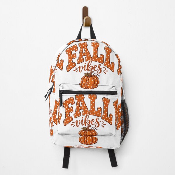 Item preview, Fall Vibes Polka Dot Orange Pumpkin Autumn Typography Art designed and sold by DesignArtist.ia.