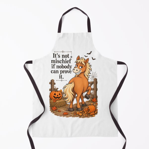 Item preview,  It's Not Mischief If Nobody Can Prove It – Funny Halloween Horse Design designed and sold by Arvelle Art.
