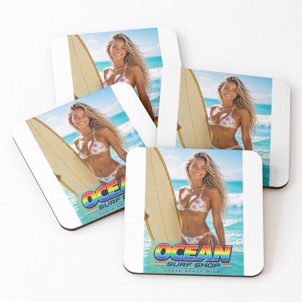 Item preview, Ocean Surf Shop - South Beach - Miami, Florida - Retro 80's Colors designed and sold by JBDesigns21.