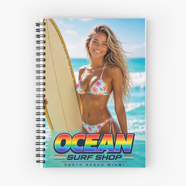 Item preview, Ocean Surf Shop - South Beach - Miami, Florida - Retro 80's Colors designed and sold by JBDesigns21.