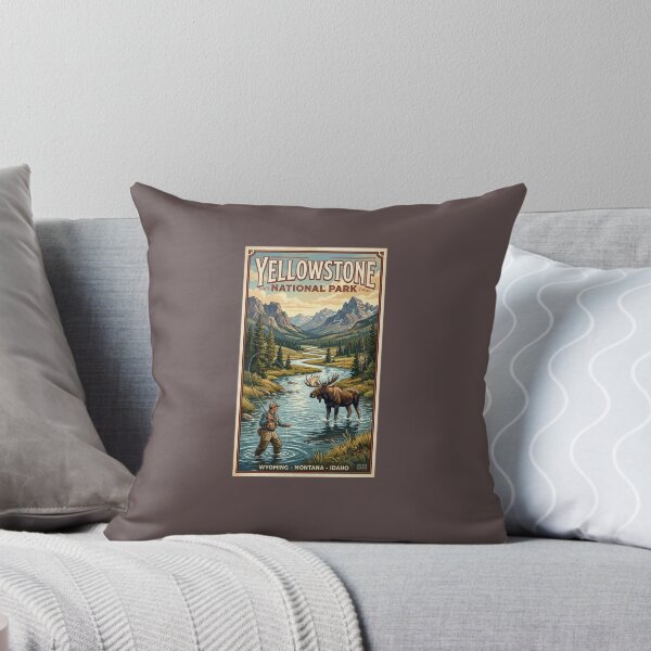 Aperçu de l'œuvre Affiche rétro Yellowstone créée et vendue par ArtofDissent.